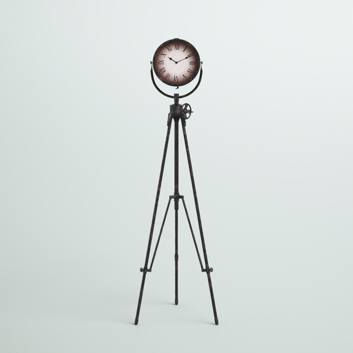 Williston 57'' H Metal Floor Clock & Reviews Wayfair